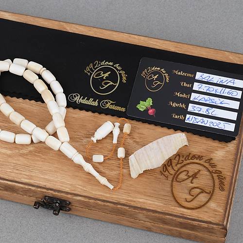 Balina Di�i Usta ��i Kaps�l Kesim 7.7x11.6mm Tesbih