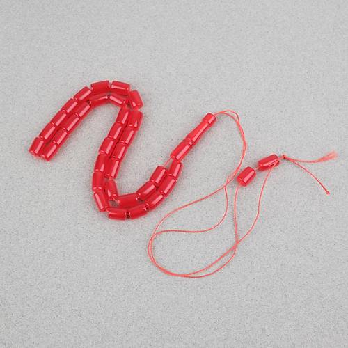 U�ak Cam� Kesme Kesim 7x10.5mm Tesbih - Mercan K�rm�z�