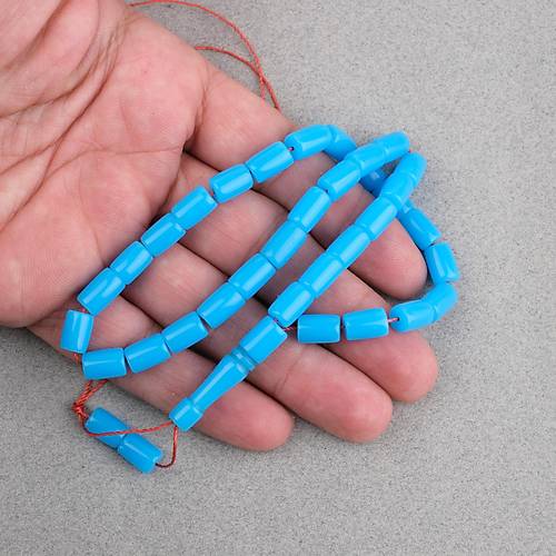 U�ak Cam� Kesme Kesim 7x10mm Tesbih P�sk�ls�z A��k Mavi