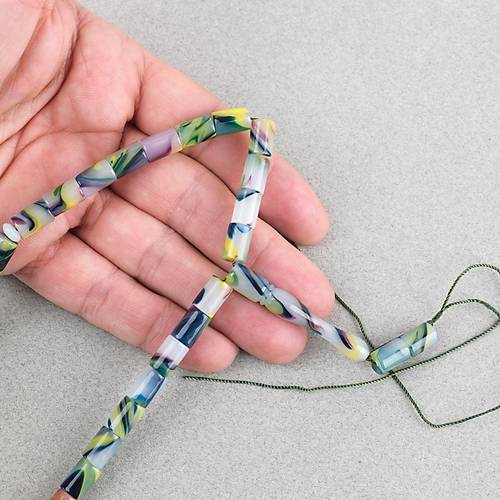 Arizona Katalin Kesme Kesim 7x10mm Tesbih (P�sk�ls�z) - Ye�il