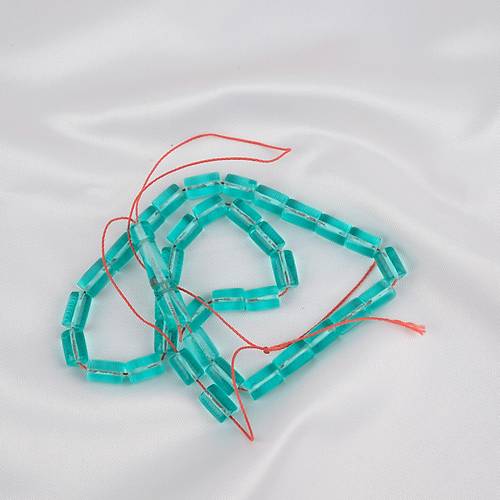 U�ak Cam� Kesme Kesim 7x10.5mm Tesbih - �effaf Ye�il