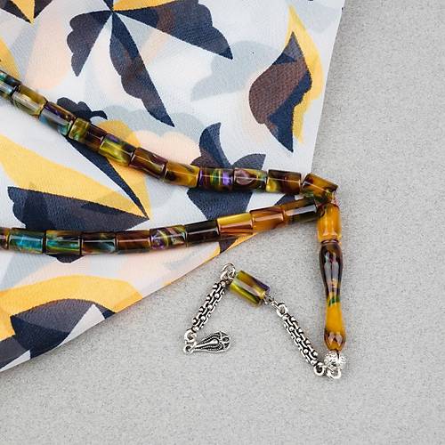 Arizona Katalin Alpaka P�sk�l Kesme Kesim 7x10mm Tesbih- Sedefli