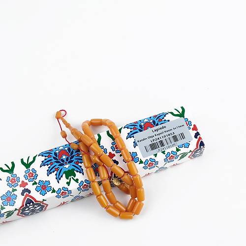 Kadim Katalin Eski Teker Obje Usta i mzal Kapsl Kesim 6x11mm Tesbih -Kays