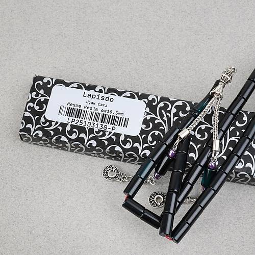 U�ak Cam� Alpaka P�sk�l Kesme Kesim 6x10.5mm Tesbih