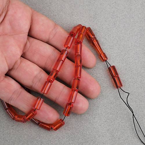 S�kma Kehribar Kesme Kesim 6x10mm Tesbih P�sk�ls�z