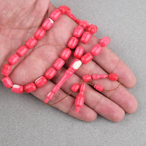 Bilardo Topu Obje Katalin K�rm�z� Kaps�l Kesim 8x11mm Tesbih