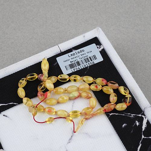 Kadim Katalin Eski Obje Usta ��i �mzal� Beyzi Kesim 7x11mm Tesbih