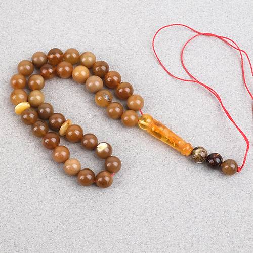 Damla Kehribar Bilek Boy K�re Kesim 8.5mm Tesbih