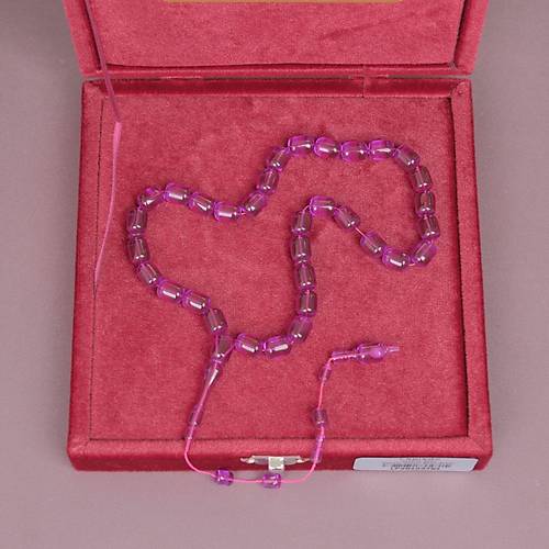 �brahim Atasever Usta ��i �mzal� Alman Katalin Kaps�l Kesim 9x11.5mm Tesbih - Mor