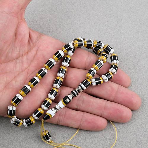 Erzurum Oltu 925A Gm leme Nakka mame Usta i mzal Kapsl Kesim 7.5x11mm Tesbih