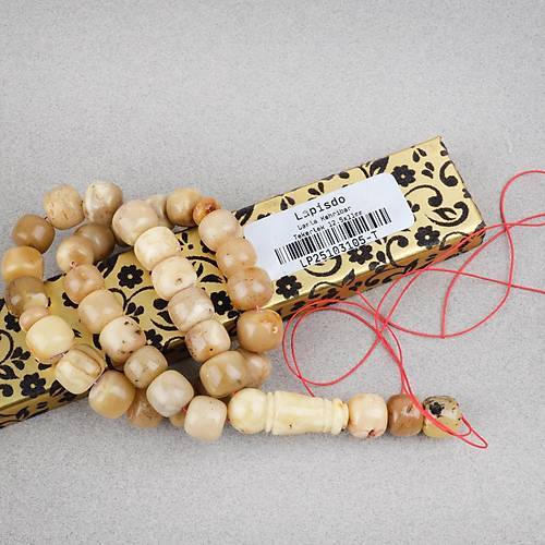 Damla Kehribar Tekerlek Kesim 12.5x11mm Tesbih