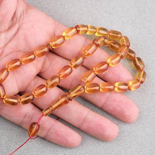 Ate� Kehribar Kaps�l Kesim 7x11mm Tesbih P�sk�ls�z