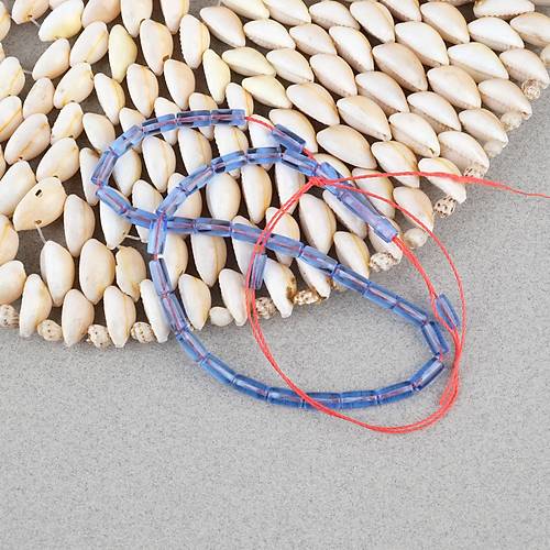 U�ak Cam� Kesme Kesim 4x8mm Tesbih -�effaf Mavi