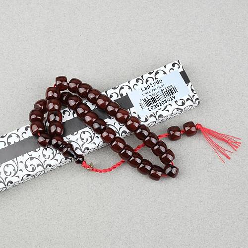 Omari S�kma Kehribar F��� Kesim Oturtma �mameli Sistemli  8x11mm Tesbih