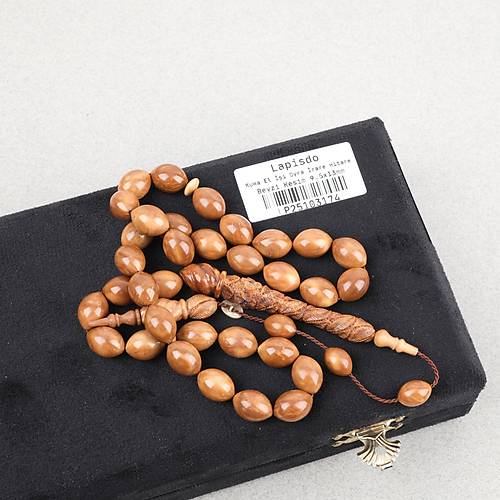 Kuka Usta ��i �mzal� �zel El ��i Oyma �mame ve Hitame Beyzi Kesim 9.5x13mm Tesbih