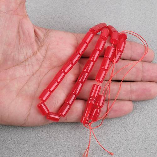 U�ak Cam� Kesme Kesim 7x10.5mm Tesbih - Mercan K�rm�z�