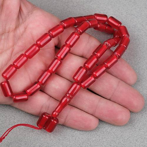 Ate� Kehribar Kaps�l Kesim 7x12mm- �effaf Bordo P�sk�ls�z