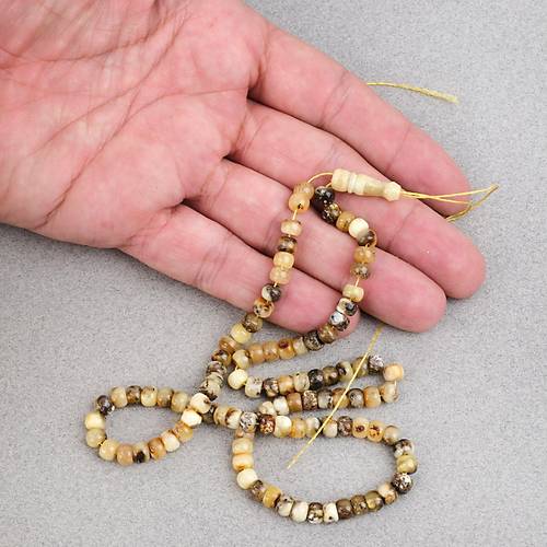 Damla Kehribar 99luk Tekerlek Kesim 5.5x4mm Namez Tesbihi