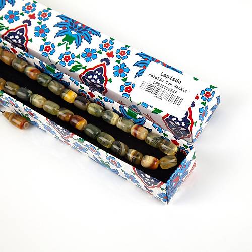 Katalin Kapsl Kesim 8x11 mm Tesbih - ok Renkli