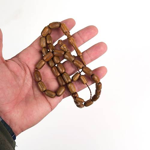 Yeil Plesenk Aac Kapsl Kesim 8x14mm Tesbih