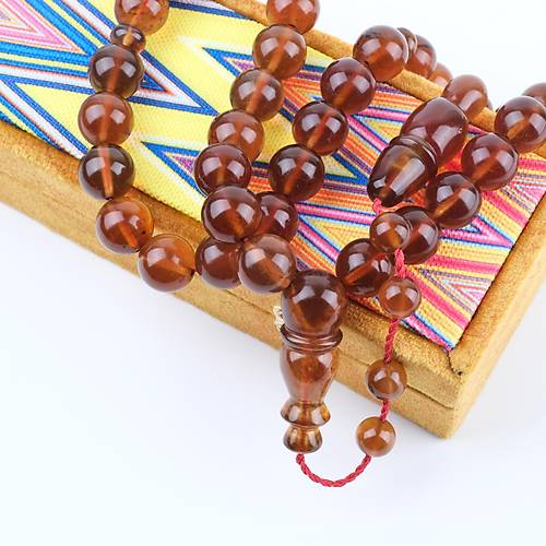 Sumatra Kaya Damla Kehribar Kre Kesim 16mm Tesbih