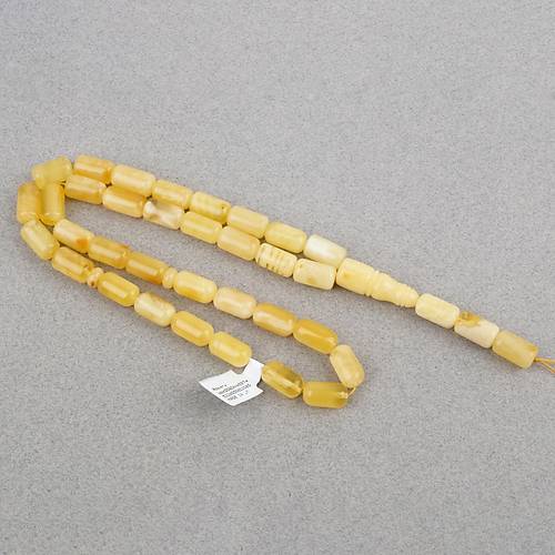 Kaya Damla Kehribar -Balt�k Arpa Kesim 7x14.5mm Tesbih