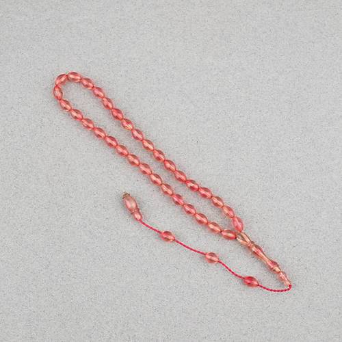 S�kma Kehribar Beyzi Kesim Sistemli Bilek Boy 5x8mm Tesbih