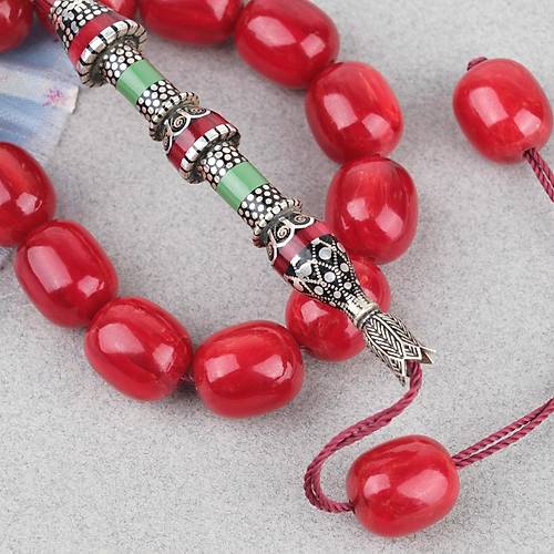 Skma Kehribar zel Gm Nak mame Kapsl Kesim 15x17,5mm Tesbih