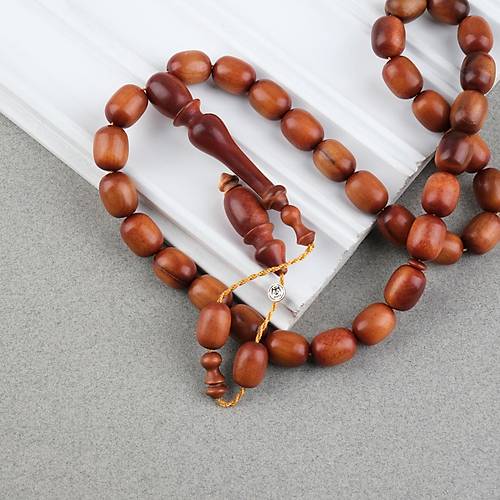 Gergedan A�ac� Usta ��i �mzal� Yumurta Kesim 10x13mm Tesbih