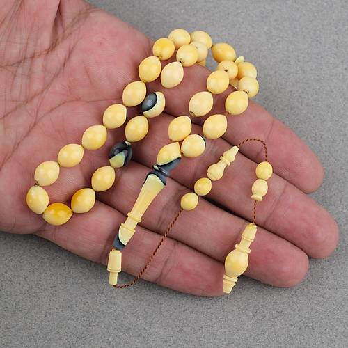 Bilardo Topu Obje Katalin Sar� Beyzi Kesim 7.5x10mm Tesbih