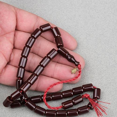 Omari S�kma Kehribar Yumu�ak Kesme Kesim Sistemli 7.5x10.5mm Tesbih