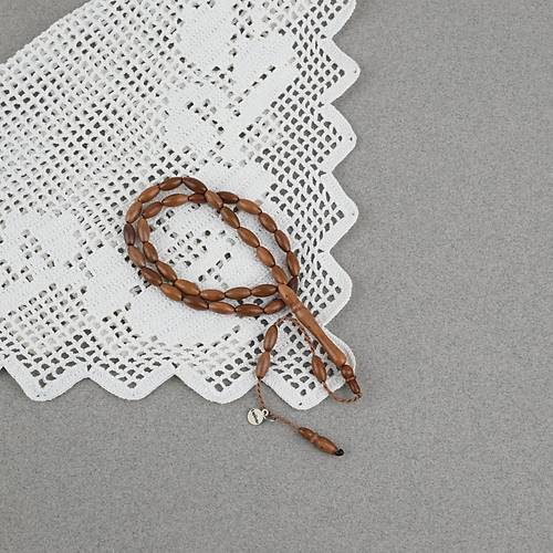 Kuka Ger�ek Do�al Lapisdo �mzal� Bilek Boy Arpa Kesim 4x8mm Tesbih