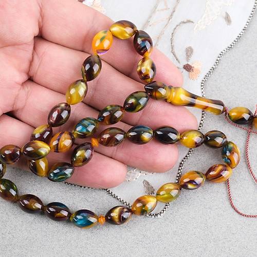 Arizona Katalin Beyzi Kesim 8x12mm Tesbih (P�sk�ls�z) - Sedefli