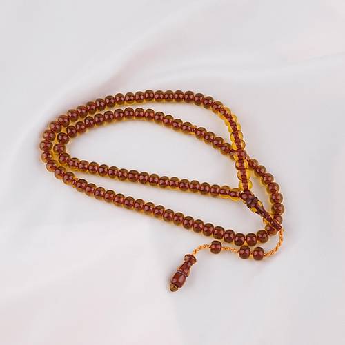 Ate� Kehribar 99luk Namaz Tesbih Tekerlek Kesim 9x7mm Tesbih - Kay�s�