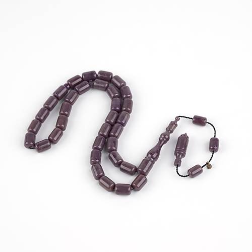 Katalin Usta ��i �mzal� Kaps�l Kesim 7x11mm Tesbih - A��k Bordo