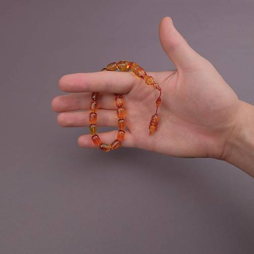 Katalin Usta El ��i �mzal� Kaps�l Kesim Efe Boy 9x12.5mm Tesbih