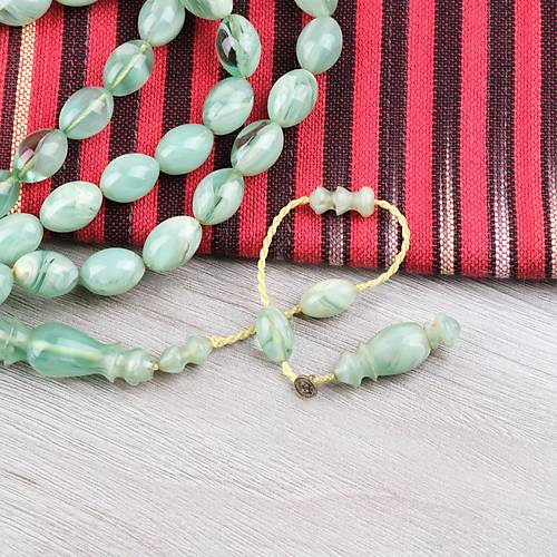 Katalin Usta ��i �mzal� Yumurta Kesim 9x13mm Tesbih