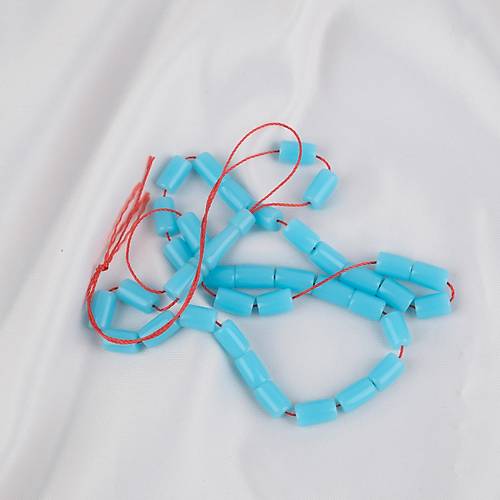 U�ak Cam� Kesme Kesim 7x10.5mm Tesbih - Turkuaz