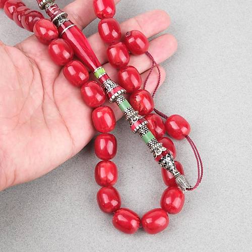 Skma Kehribar zel Gm Nak mame Kapsl Kesim 15x17,5mm Tesbih