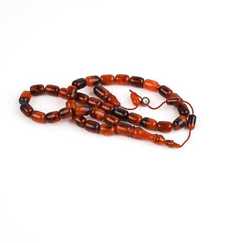 S�kma Kehribar Eski �ubuk Kaps�l Kesim 8x12mm Tesbih