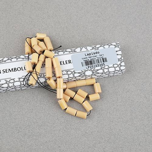 S�kma Kehribar Kesme Kesim 7x11mm Tesbih - Sar�