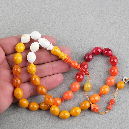 Katalin Bonibon Usta ��i �mzal� Tombul Beyzi 10x13mm Tesbih