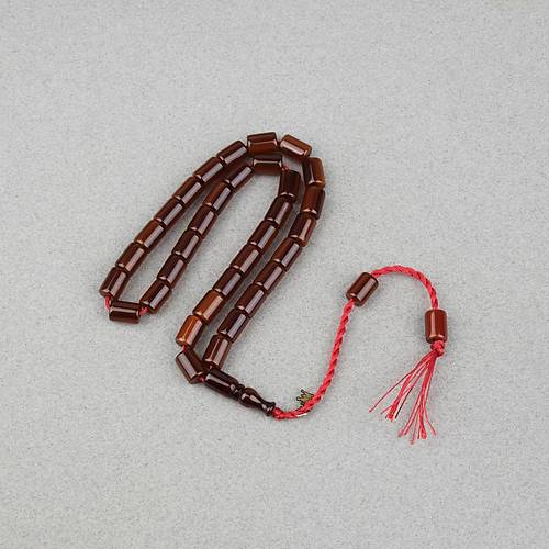 Omari S�kma Kehribar Yumu�ak Kesme Kesim Sistemli 7x10mm Tesbih