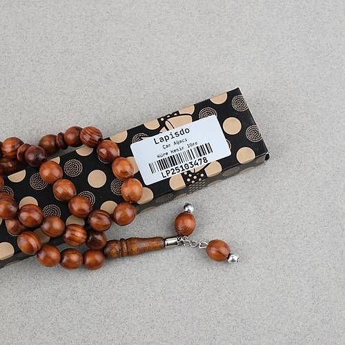�am A�ac� K�re Kesim 10mm Tesbih Koyu Kahverengi