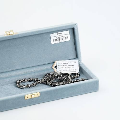 Erzurum Oltu 925Ayar Gm Pskl 12 Yarma Karpuz Dilim Beyzi Kesim 7.5x12mm Tesbih