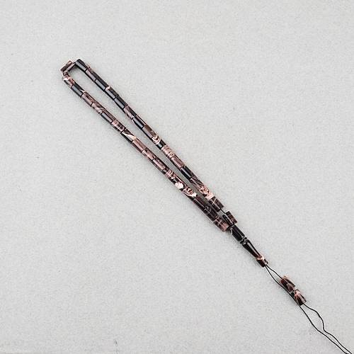 S�kma Kehribar Kesme Kesim 6x10mm Tesbih P�sk�ls�z Krem Kahverengi