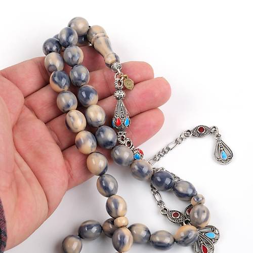 �ran Baga Alpaka Halep P�sk�l Beyzi Kesim 11x13mm Tesbih
