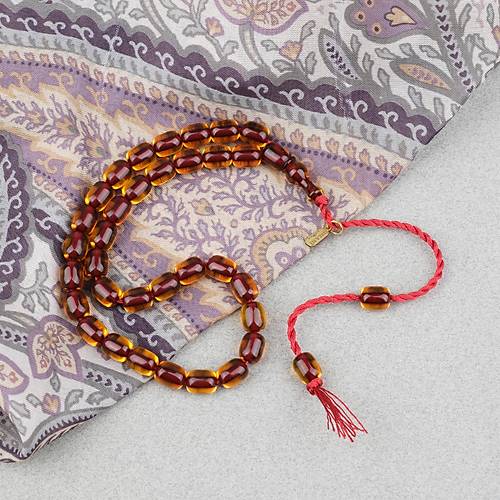 Ate� Kehribar Kaps�l Kesim Oturtma �mameli Omari Sistemli  7x9mm Tesbih