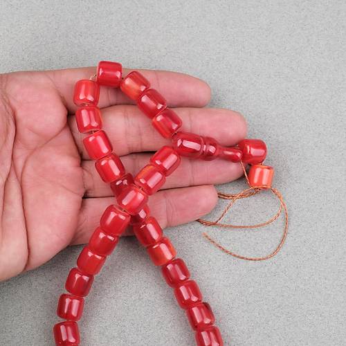 Katalin �ubuk Kaps�l Kesim 10.5x11mm Tesbih - K�rm�z� P�sk�ls�z