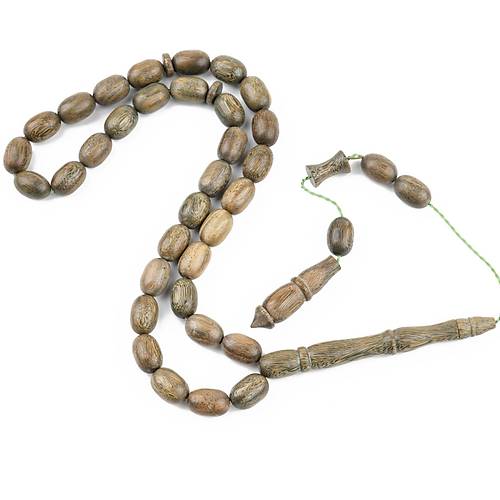Yeil Plesenk Aac Beyzi Kesim 10x14mm Tesbih
